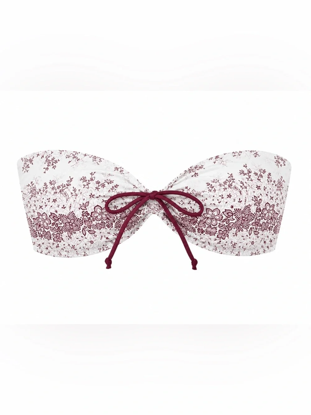 Frankies Bikinis Jeanette Floral Strapless Bandeau Bikini Top Women’s M
